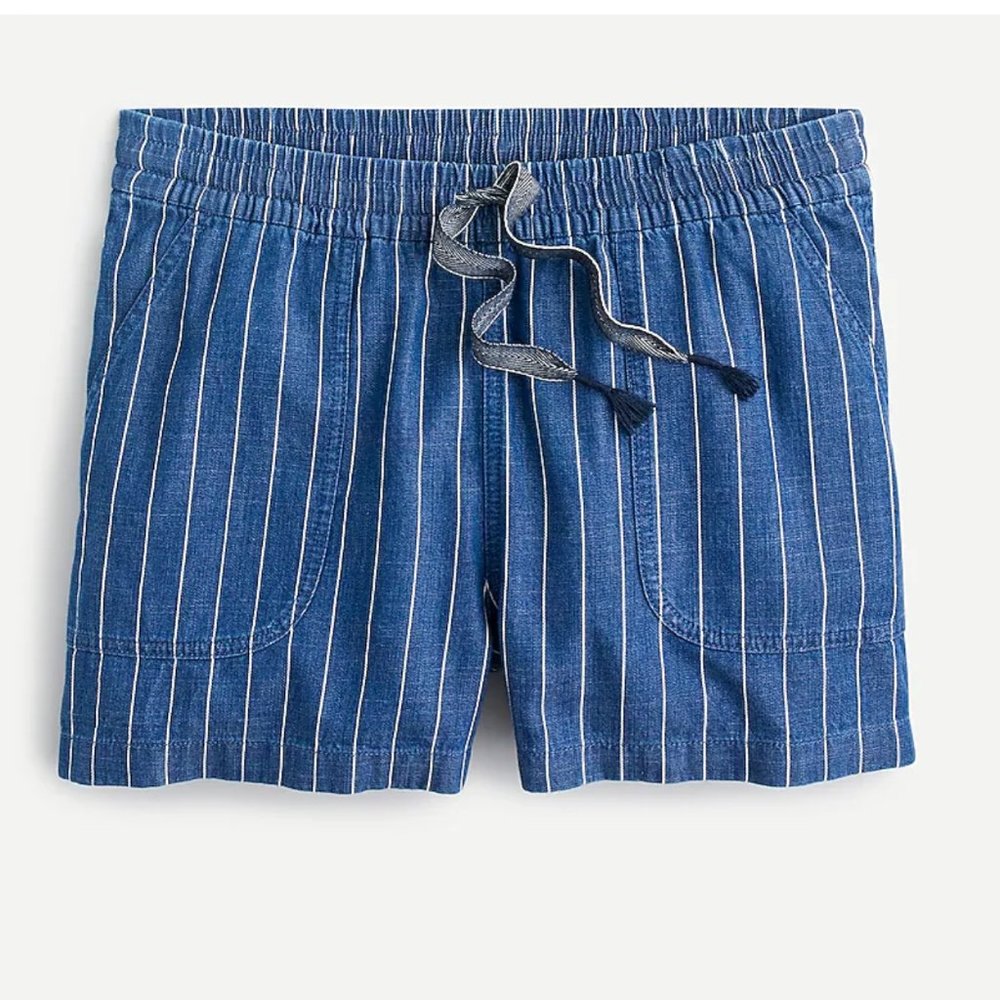 J Crew-NWT-Seaside short in indigo stripe